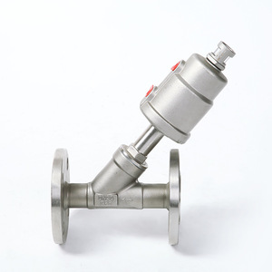 Vanne d'angle à bride pneumatique Yoshitaka en acier inoxydable 304 DN20, type coupant, pour vapeur, air, oxygène - Product Image 2