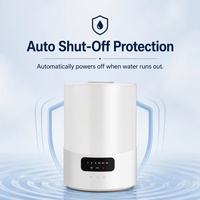 Humidificateur ultrasonique 3L, diffuseur d'aromathérapie, minuterie de brume réglable, lumière LED nocturne, arrêt automatique pour chambre à coucher et bureau