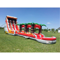 Piscine commerciale de grande taille pour adultes, grand toboggan, jardin, château gonflable, piscine