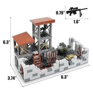 WW2 quân đội căn cứ quân sự mô hình xây dựng Bộ dụng cụ sáng tạo bé trai nhỏ đồ chơi tùy chỉnh Mini quân đội Nguồn cung cấp súng xây dựng khối Bộ hộp chơi - Product Image 3