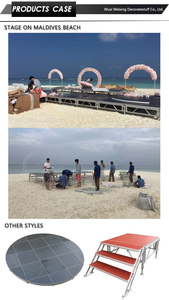 2025 cổ trắng đám cưới giai đoạn Riser xách tay nhôm giai đoạn với điều chỉnh chiều cao 18mm ván ép thảm cho thuê sử dụng hợp lý - Product Image 5