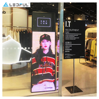 Soporte de suelo para espejo LED, Panel de exhibición de póster, publicidad, póster, P1.8 P2 P2.5 HD, Wifi