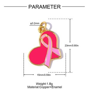 Colgante <span class=keywords><strong>de</strong></span> Corazón Arcoíris DIY <span class=keywords><strong>de</strong></span> Cobre con Zirconia, Accesorios <span class=keywords><strong>de</strong></span> Joyería para Botas, Lazos, Pulseras y Collares - Product Image 2