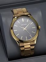 1096 Montre de luxe pour homme, tendance, simple, étanche, en acier inoxydable, double bouton, étanche 3ATM, mouvement à quartz