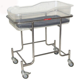 Giường bệnh viện bằng thép không gỉ toàn bộ BDB04, cũi trẻ sơ sinh y tế cho trẻ mới sinh - Product Image 1