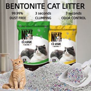Arena para Gatos de Bentonita Superabsorbente y Ecológica en Forma de Bola, 25L 20kg, a Granel, Sin Polvo, Control de Olores para Gatos - Product Image 1
