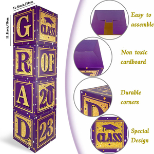 HAWIN-cajas de globos para graduación, caja de regalo para la escuela y la Universidad, suministros para fiesta de graduación, <span class=keywords><strong>2023</strong></span> - Product Image 2