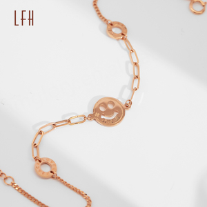 เครื่องประดับแสนสวย Au750ดีไซน์เรียบง่ายเครื่องประดับทอง18K สร้อยข้อมือทองแท้18K สร้อยข้อมือกำไลข้อมือผู้หญิง18K - Product Image 5