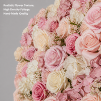 Panneau mural de fleurs artificielles de roses assorties pour décoration de fond de scène, mariage, vitrine de centre commercial, fête, cérémonie, événement