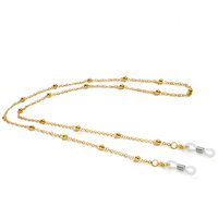 Chaîne de lunettes plaquée or Cœur Papillon Étoile, Cordon de lunettes de lecture en perles, Collier de lunettes Marque M&K Modèle MGC039 Écologique