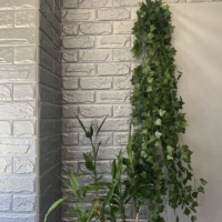 2 mètres de feuille de vigne en plastique vert Vigne artificielle Maison Anniversaire Mariage Décoration Haute Simulation Protection de l'environnement