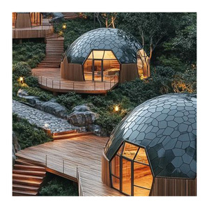 Lusso moderno resistenza della neve inverno vetro geodetico PC Igloo cupola casa della tenda <span class=keywords><strong>per</strong></span> <span class=keywords><strong>Glamping</strong></span> di alta montagna - Product Image 3