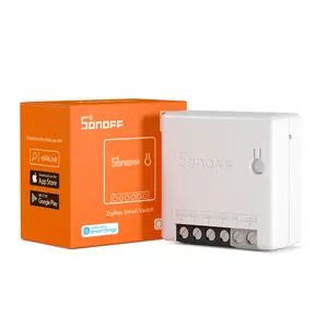 Sonoff interruptor inteligente zigbee, mini interruptor de luz de duas vias para casa diy, com temporizador de controle remoto que funciona com alexa e google home