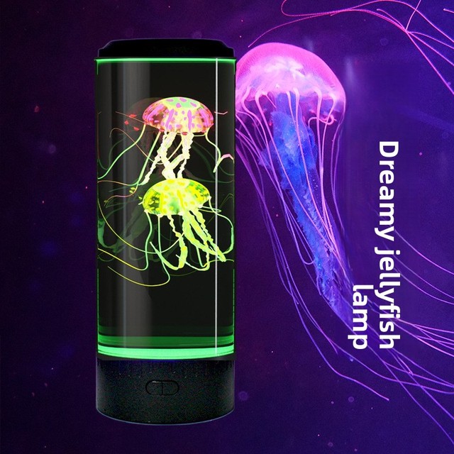 Factory Direct Supply Creative Simulated Jellyfish LED Color-Changing Warm Ambient Bedside Small Night Living Room Atmosphere