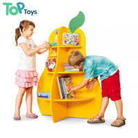 Étagère Montessori en forme de poire préscolaire pour la maternelle et les tout-petits Étagère intégrée pour garderie Meubles pour pépinière Bibliothèque en bois Fourniture