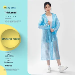 PEVA Disposable Adult Thickened Waterproof One-piece <strong>Raincoat</strong> for Portable Outdoor Hiking Travel - Product Image 6