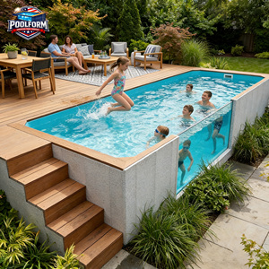 Luxury Outdoor Acrylic Window Plunge <b>Pool</b> Above Ground for Backyard Garden plunge <b>pool</b> one-piece <b>pool</b> - Product Image 6