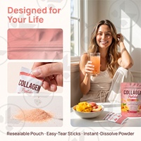 Collagène hydrolysé en poudre saveur pêche mangue, formule personnalisée OEM/ODM, pour la peau, les cheveux, les ongles, les articulations et les os.