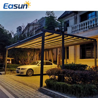 Pergola autoportante extensible et rétractable au design moderne, auvent en toile textilène, nouvelle conception pour jardin extérieur en aluminium avec télécommande