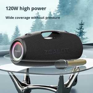 Caixa de Som Portátil Zealot 120W S78M com Karaokê, Bateria Grande de 24000mAh, À Prova D'água, Luz LED Colorida, Plástico, para Uso Externo - Product Image 3