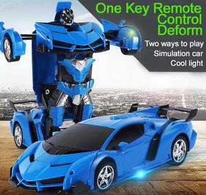 Voiture robot télécommandée 5CH transformable avec batterie rechargeable, chargeur et câble USB inclus - Product Image 6