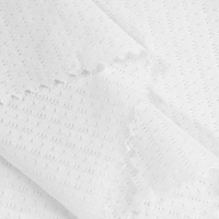 Tissu en maille jacquard perforée en micromaille 100% polyester respirant et à séchage rapide pour vêtements de sport, t-shirt, maillot, vente en gros par le fabricant