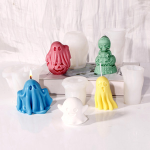 Halloween Ghost Pumpkin Silicone Mold For DIY Candles Plaster Soap Home Decor Mold Customizable Shape - Product Image 2