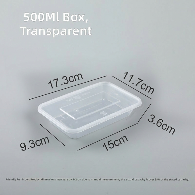 Wholesale Custom Size Rectangular Plastic Lunch Box with Clear Lid BPA-Free Food Packaging Container for Catering Takeout