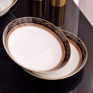 Lot de 28 cuillères en marbre rouge de luxe, ensemble de tasses, nouveauté, vaisselle en porcelaine osseuse, ensemble de 6 cadeaux - Product Image 3