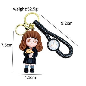 Vente en gros de porte-clés en PVC modèle 3D, série Harry Dean, série Académie de Magie, porte-clés de dessin animé, jouets poupées mystère - Product Image 6