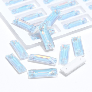 3250 Bán Buôn Hình Chữ Nhật Vũ Trụ 4*8/6*18/7*21/8.5*26Mm Pha Lê Thủy Tinh Sew-On Thạch Flatback Hoặc Quần Áo Trang Trí - Product Image 5