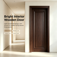Porte pivotante en teck massif, double porte en bois sans ouvertures latérales, serrure intelligente entièrement automatique, portes en bois pour entrée de villa de luxe