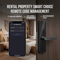 Cerradura Inteligente para Puerta con Huella Dactilar, Contraseña y Control Remoto por Aplicación, Cerradura Electrónica para Apartamentos