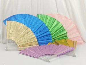 Shimmering Silver Sequin <b>Hand</b> <b>Fan</b> 33cm Foldable Plastic Handle Glamorous Party Cosplay & Photo Props for New Year - Product Image 2