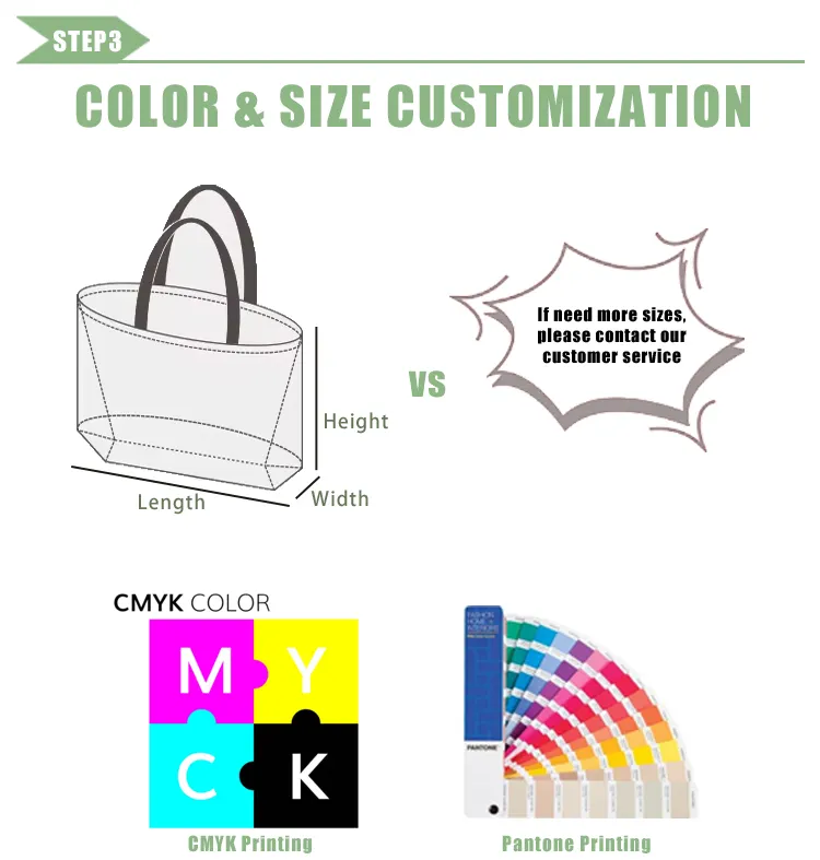 Ruicheng Custom Large Canvas Tote Bag Recycled Printed Logo Own Design With Pocket And Zipper Tote Shopping Bag