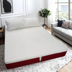 Venta mejor venta al por mayor a prueba de agua transpirable suave cama sábana ajustable cremallera protector de colchón acolchado impermeable Funda de colchón - Product Image 1