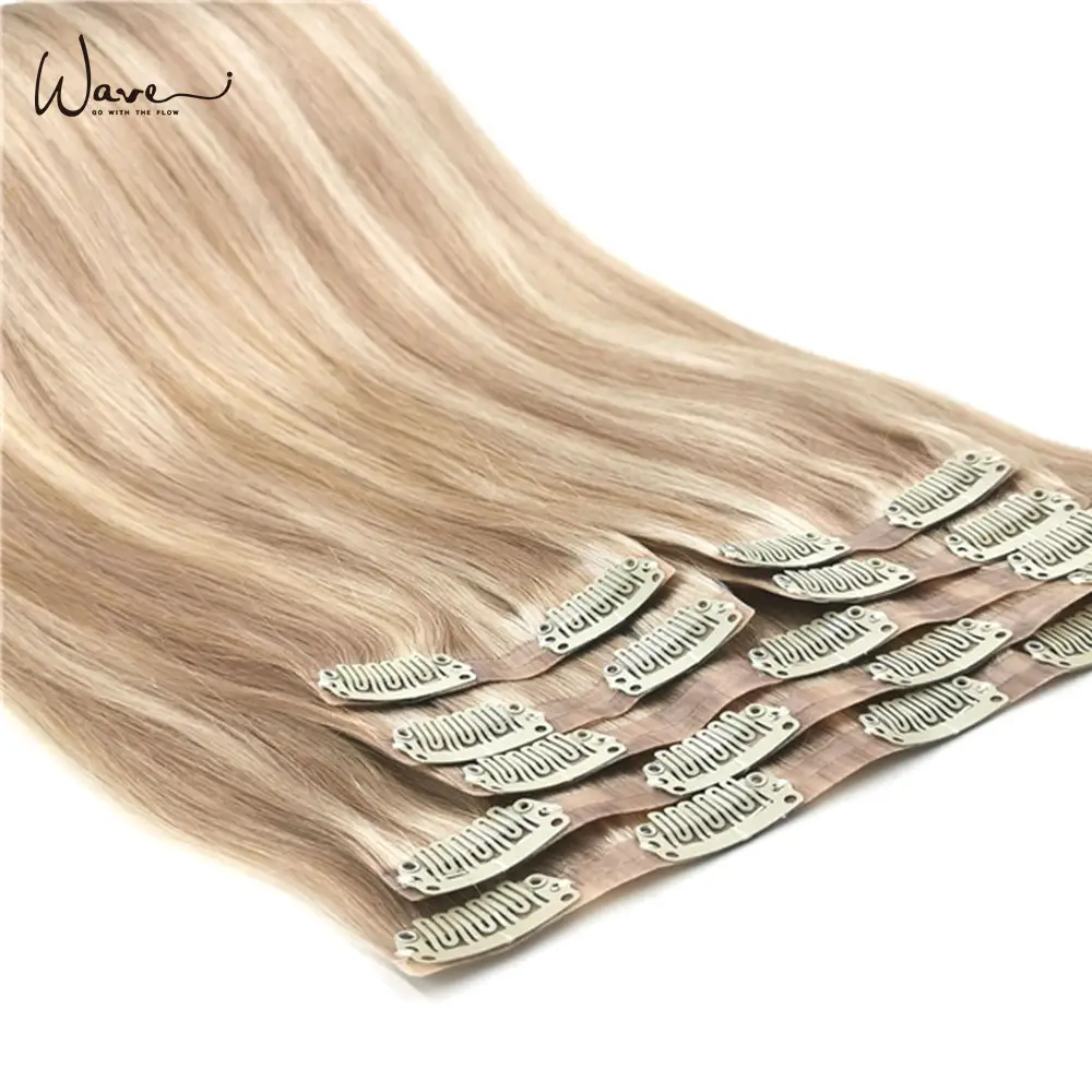 100% Premium Hair Clip ins Double PU Seamless Weft Clip in Real Human Hair Extensions