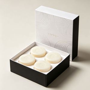 Premium Handmade Soap Gift Set Rigid <b>Box</b> Custom Logo Gold Foil Printing Ivory Board Rectangle Shape High-End Packaging - Product Image 2