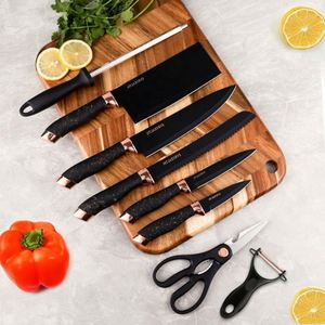 Juego de cuchillos de cerámica de alta dureza de carnicero clásico, cuchillo de pan y diamante de acero inoxidable con afilador, cuchillo de cocina JYTD14 - Product Image 2