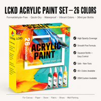 Ensemble de peinture acrylique 36 ml, peinture acrylique imperméable pour peinture murale DIY, graffiti pour enfants