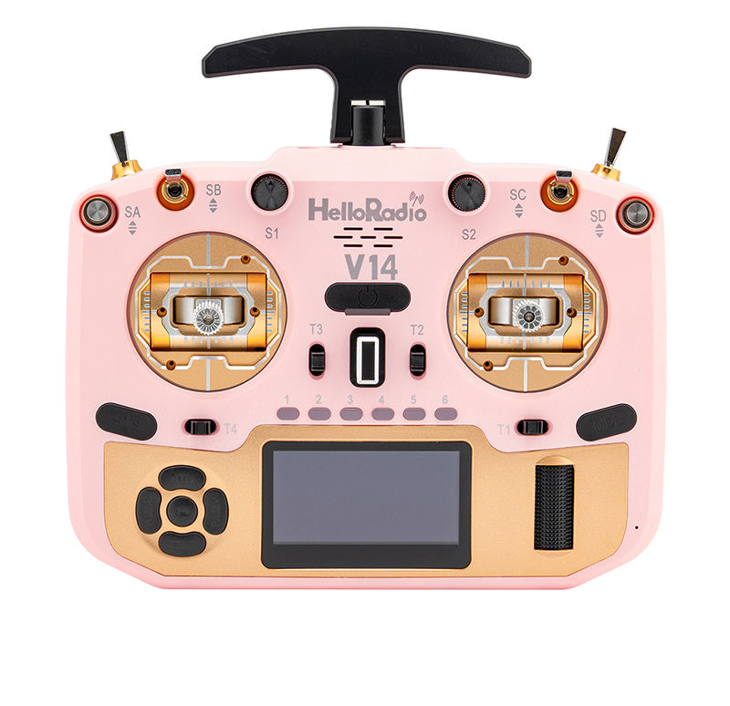 Extérieur rose clair, éléments décoratifs dorés