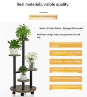 Support de pot de fleurs décoratif moderne sur pied, vente directe d'usine, étagère de rangement mobile pour salon domestique