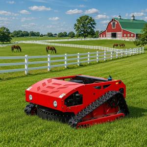 Tracked Remote Control Brush <b>Mower</b> Wide Rubber Tracks Low Ground Pressure Turf Safe for Orchard Farm Solar Field Commercial Use - Product Image 1