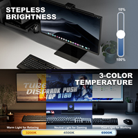 Lampe LED de bureau à fixation par pince de 50 cm, barre lumineuse pour écran d'ordinateur suspendue avec contrôle tactile, alimentation USB-C pour le bureau, l'étude et la lecture