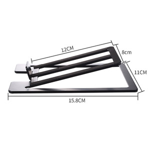 Soporte para Altavoces Huierde SHE-2, de Aleación de Aluminio, para Escritorio, Equipo de Sonido Estéreo, Forma Rectangular Negra - Product Image 3