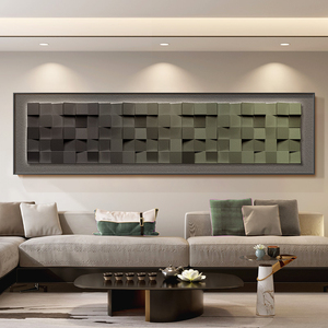 <b>Frame</b> Home Decor Artwork Living Room 3D Blue Abstract Square Geometric Stereoscopic <b>Wall</b> Mural Crystal Porcelain Painting - Product Image 4