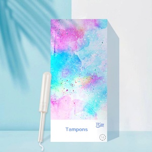 Cheap Organic Cotton Tampons with Plastic <b>Applicator</b> Private <b>Label</b> Female Hygiene Super High Absorbency Biodegradable OEM/ODM - Product Image 6