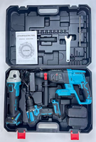 Ensemble d'outils électriques sans fil au lithium pour l'industrie : marteau, meuleuse d'angle, perceuse électrique (ensemble de trois pièces)