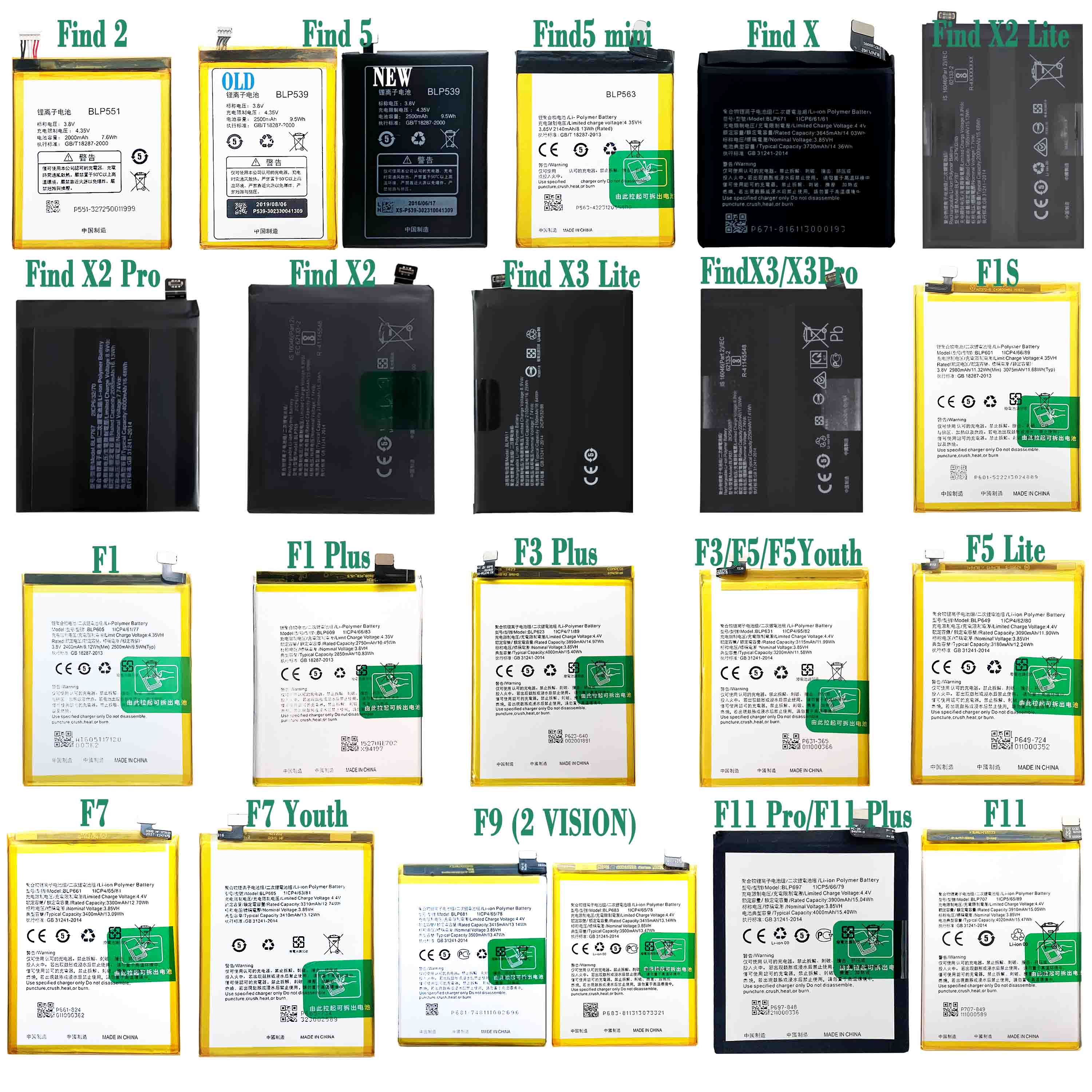 章 OPPO Realme Oneplus Reno用OEMファクトリーダイレクトバッテリー23 4
