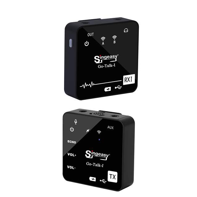 SINGEASY 2.4G Wireless Go-talk-I Super-Mini Wireless Microphone Kit for Vlog & Video Recording Live Interview Mic